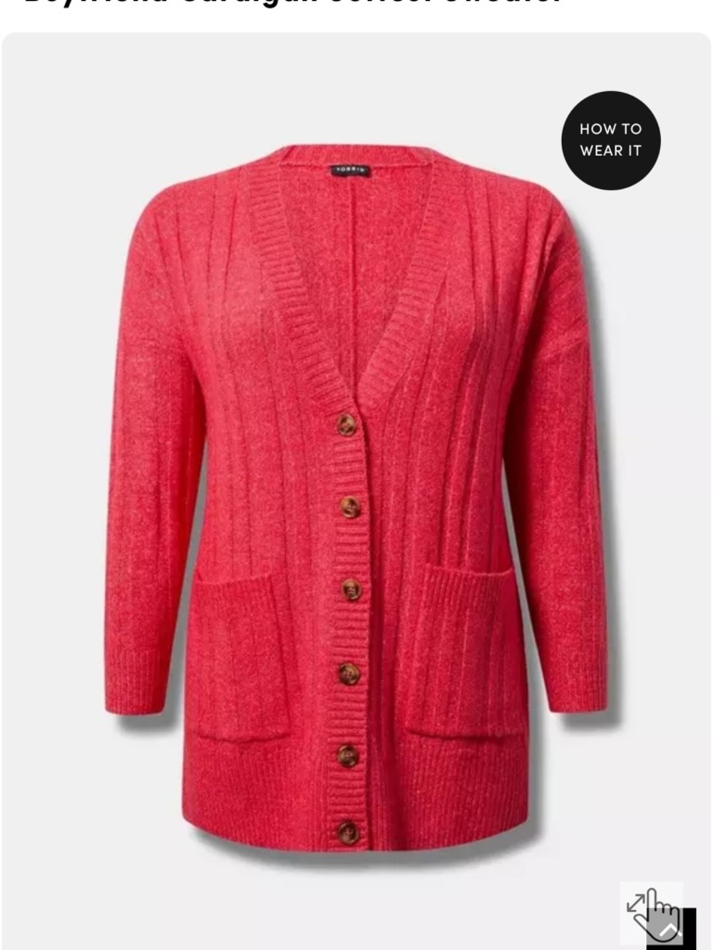 torrid Pink Boyfriend Cardigan Softest Sweater - Size 5X - EUC